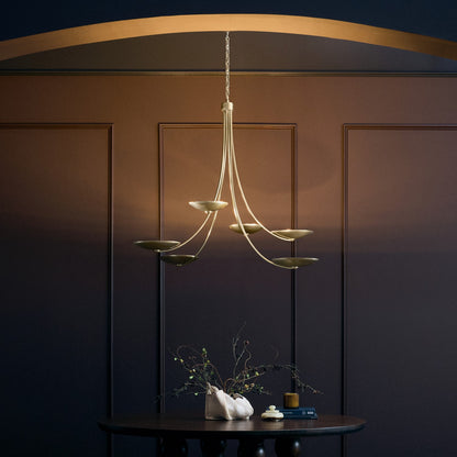 KICHLER 52857CPZ Palmela Six Light Chandelier