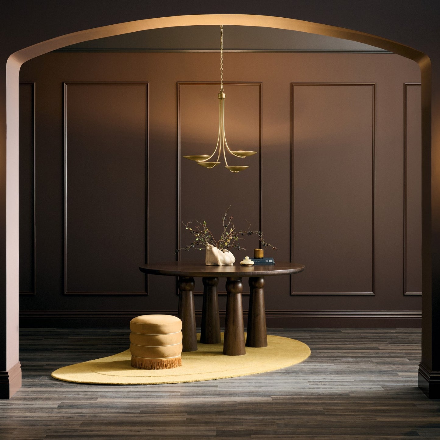 KICHLER 52855LBR Palmela Four Light Chandelier