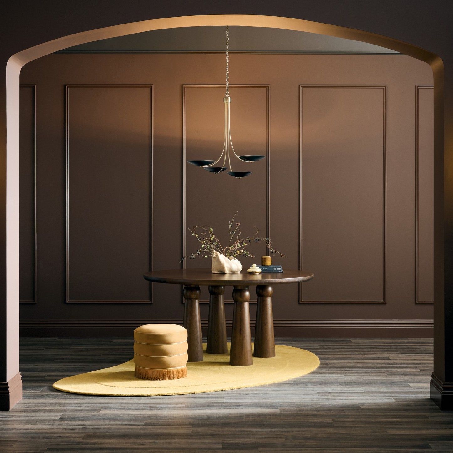 KICHLER 52855CPZBK Palmela Four Light Chandelier