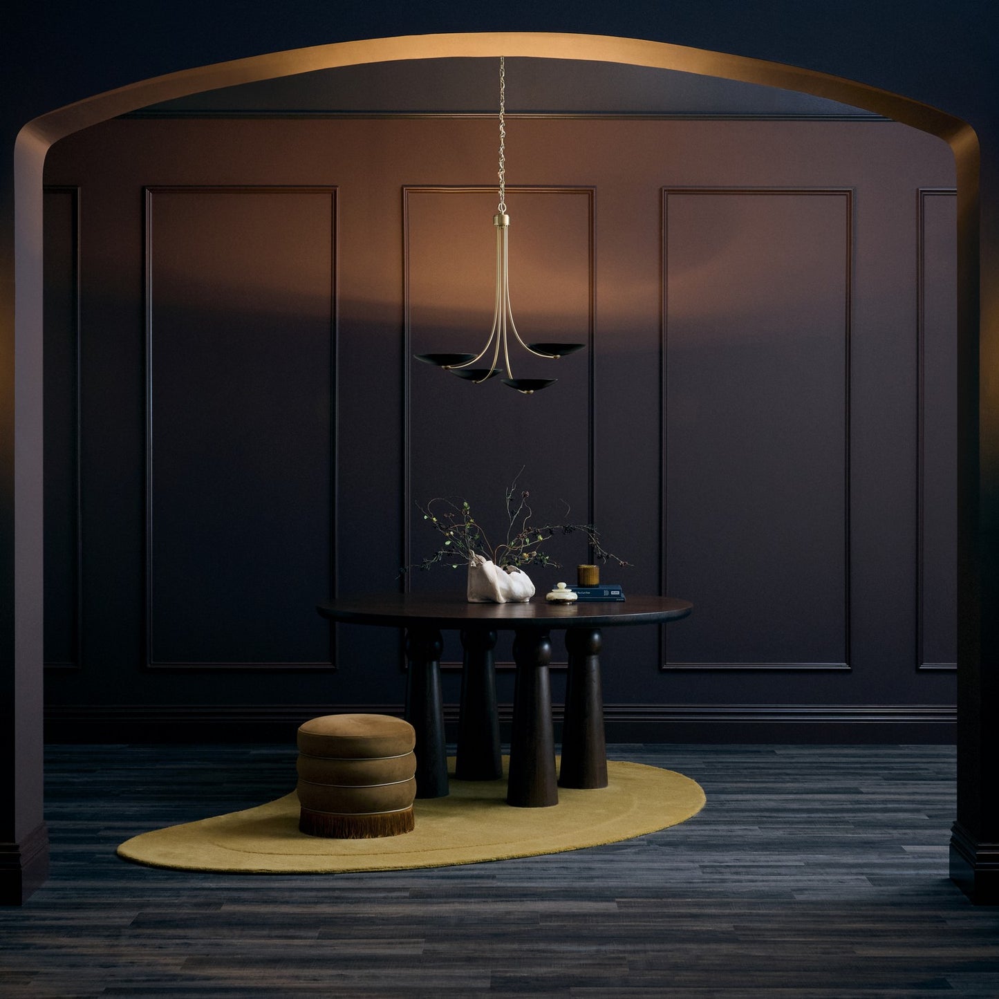KICHLER 52855CPZBK Palmela Four Light Chandelier