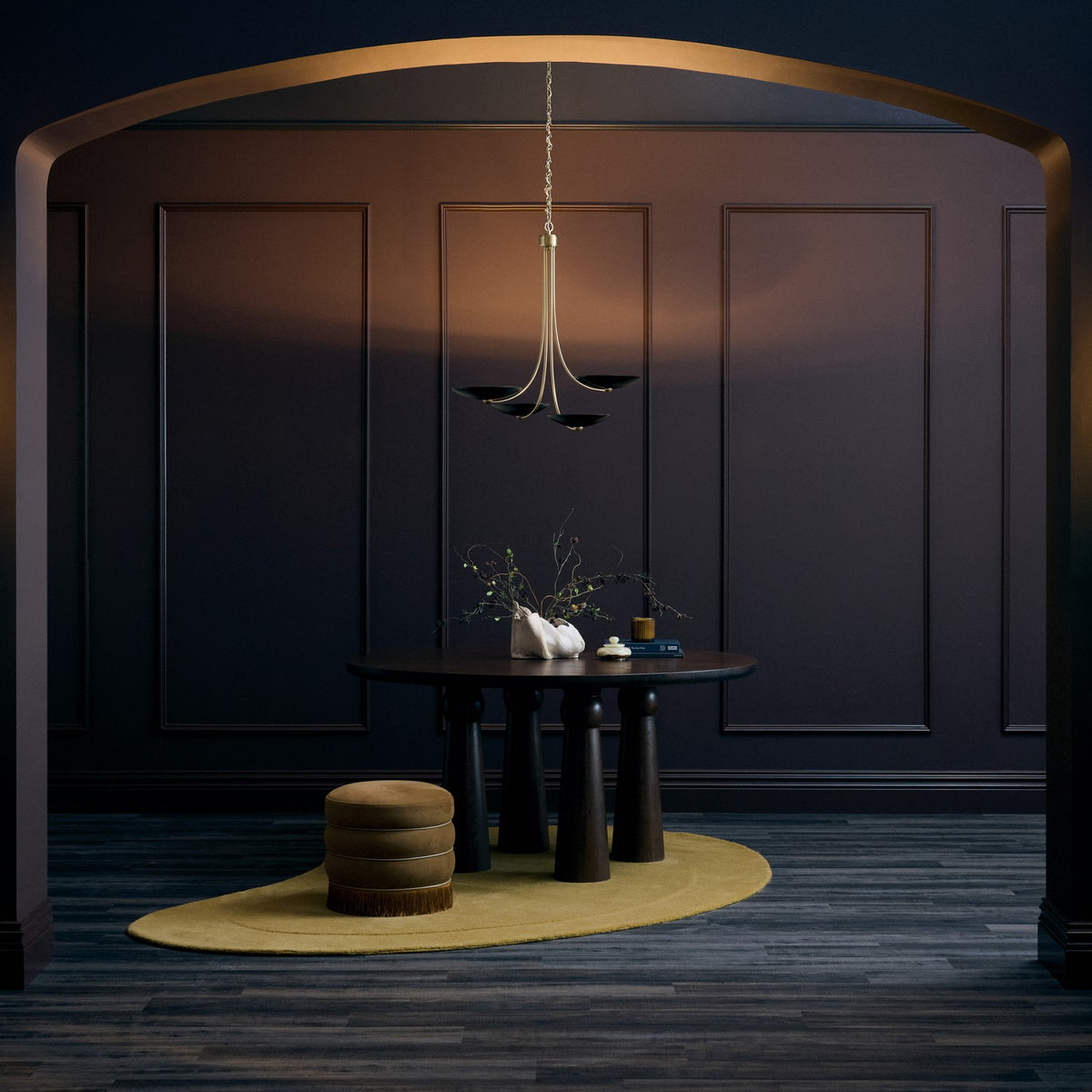 KICHLER 52855CPZBK Palmela Four Light Chandelier