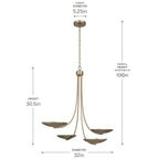 KICHLER 52855CPZ Palmela Four Light Chandelier