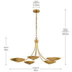KICHLER 52856LBR Palmela Five Light Chandelier