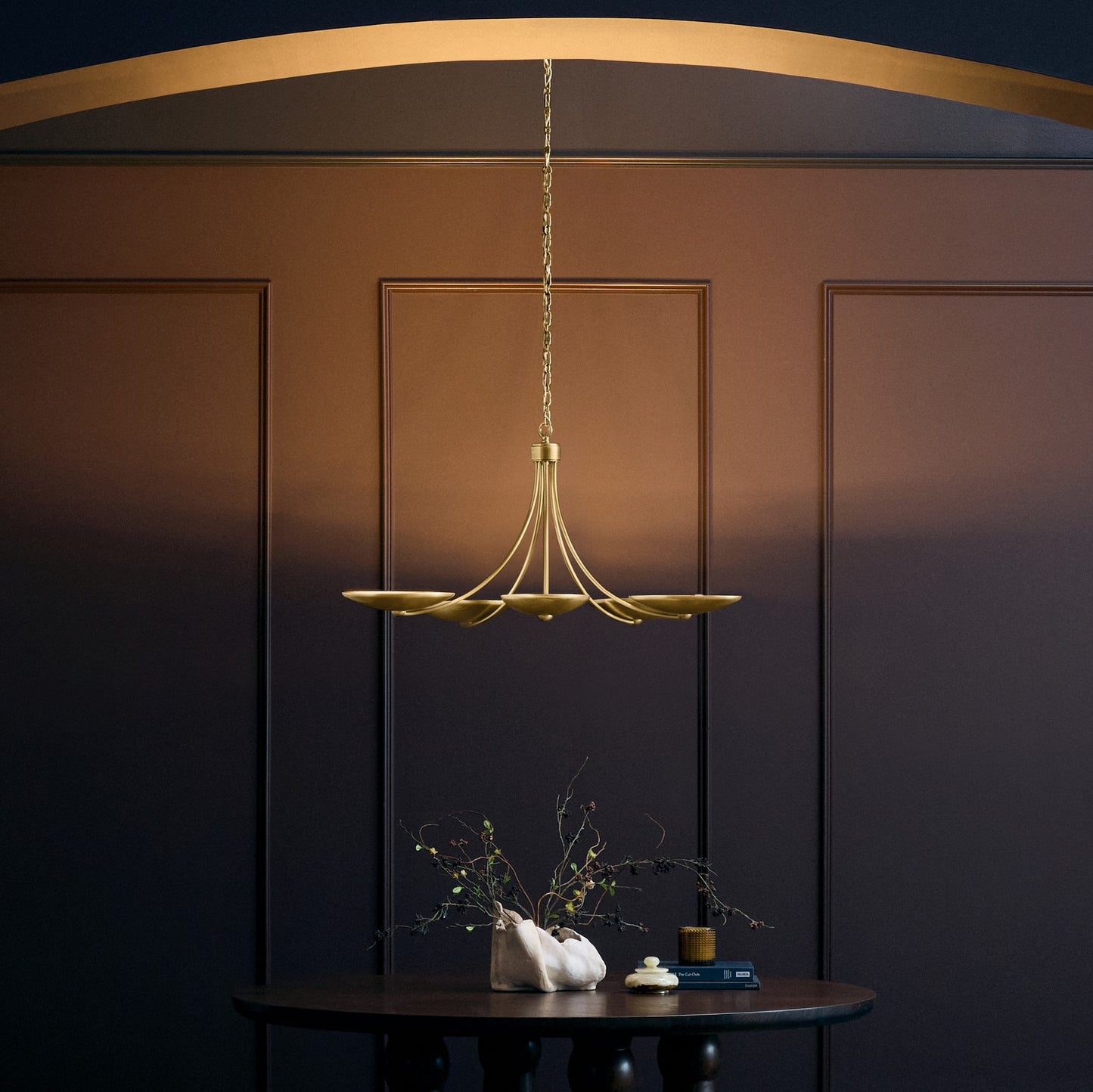 KICHLER 52856LBR Palmela Five Light Chandelier
