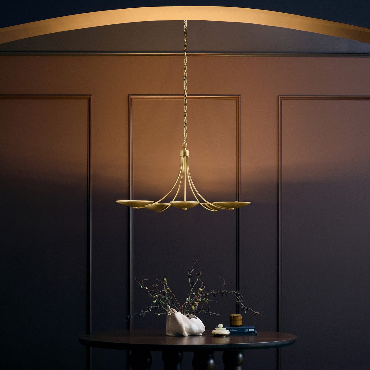 KICHLER 52856LBR Palmela Five Light Chandelier