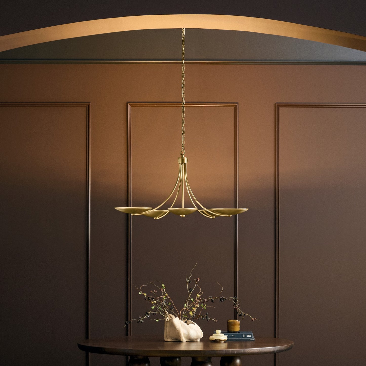 KICHLER 52856LBR Palmela Five Light Chandelier