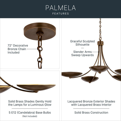 KICHLER 52856LBRLBZ Palmela Five Light Chandelier