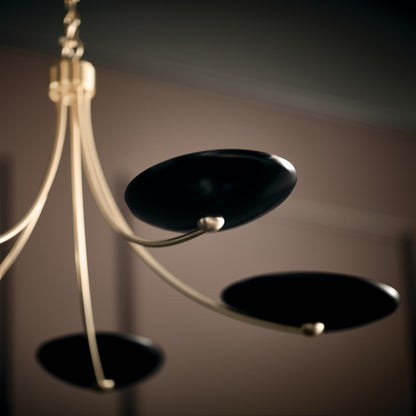 KICHLER 52856CPZBK Palmela Five Light Chandelier