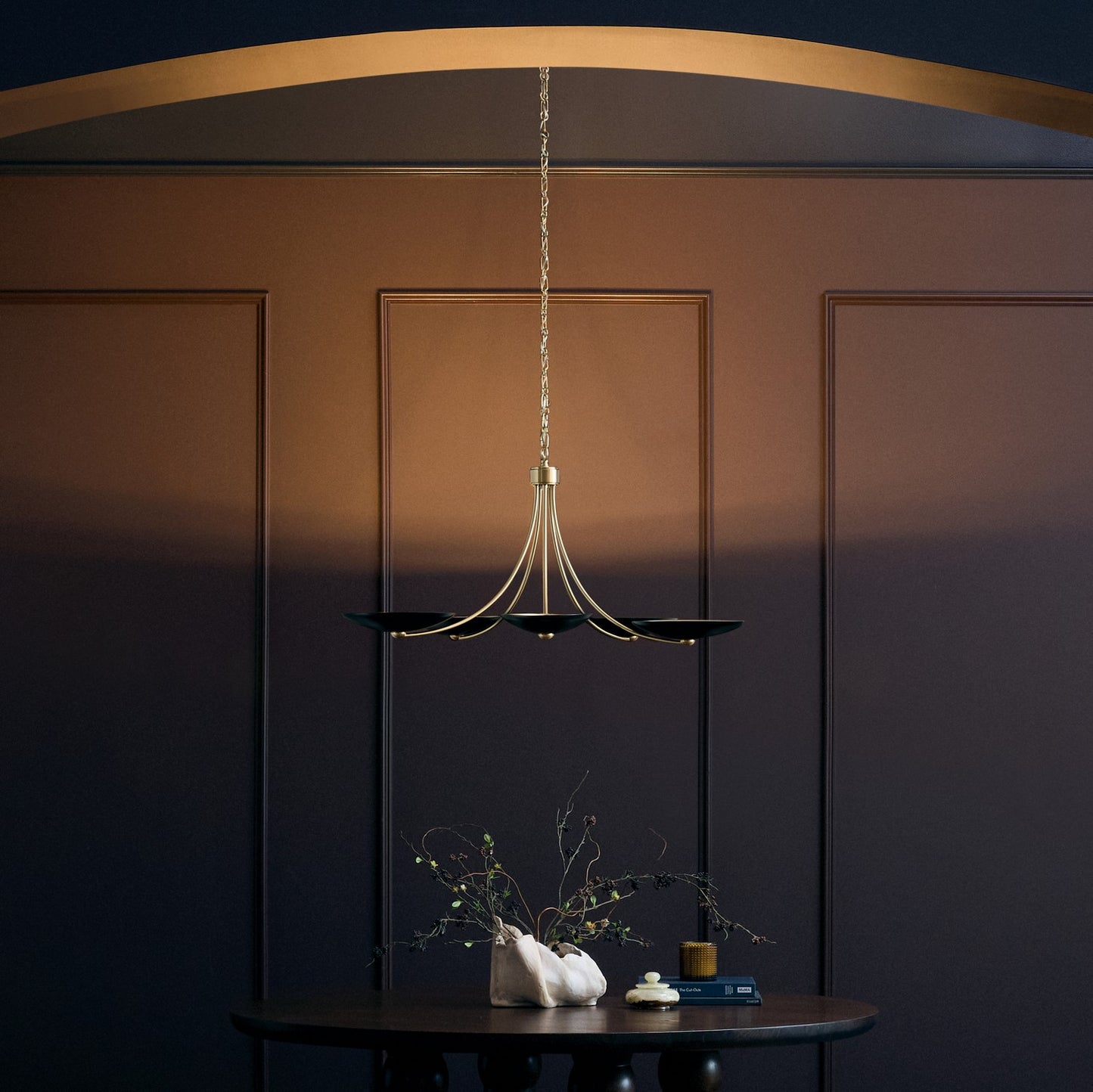 KICHLER 52856CPZBK Palmela Five Light Chandelier