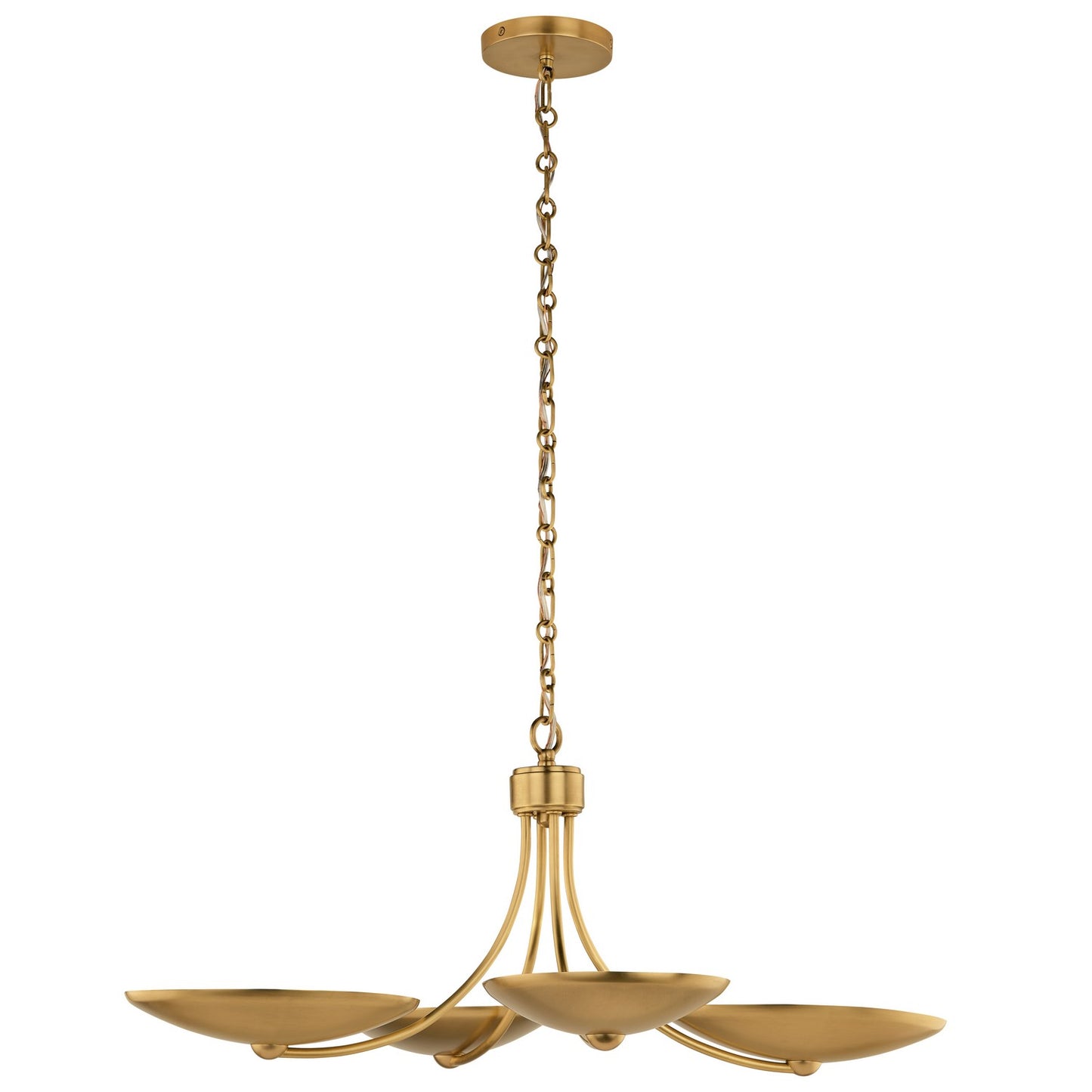 KICHLER 52854LBR Palmela Four Light Chandelier/Semi Flush