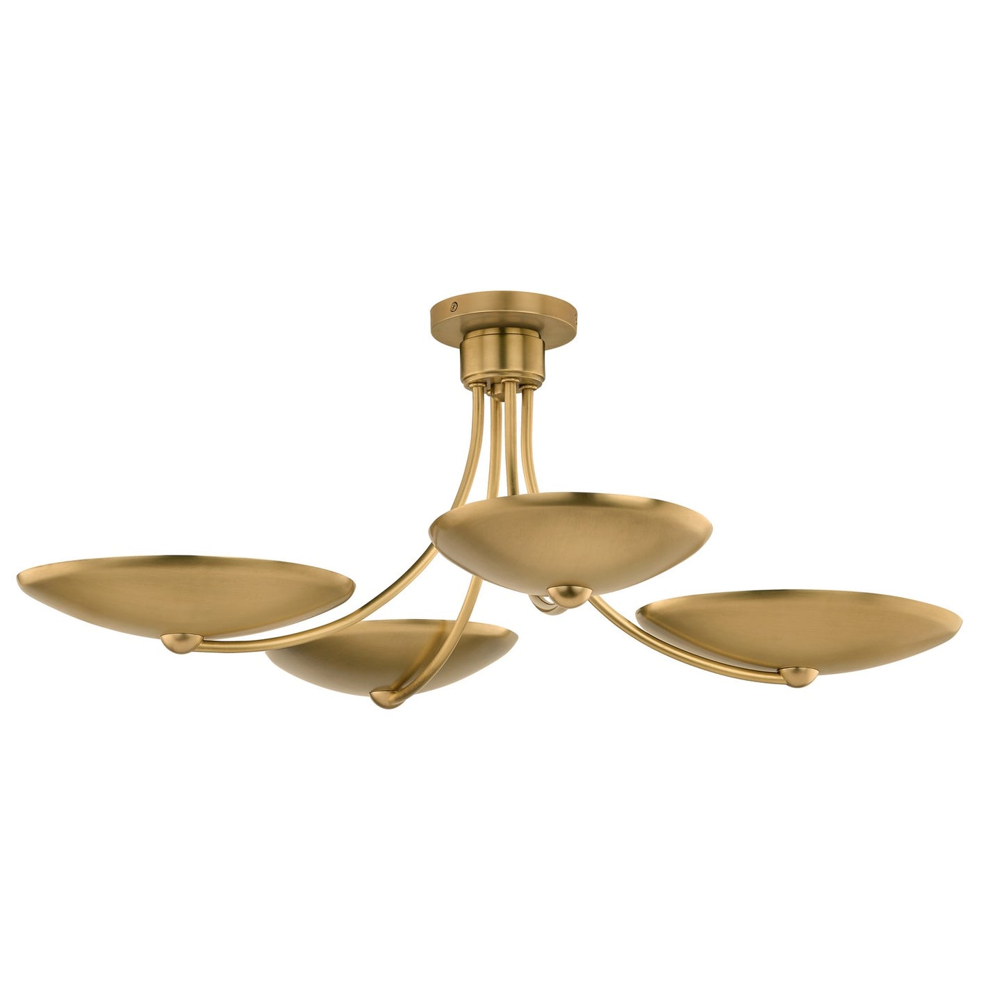 KICHLER 52854LBR Palmela Four Light Chandelier/Semi Flush