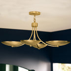 KICHLER 52854LBR Palmela Four Light Chandelier/Semi Flush