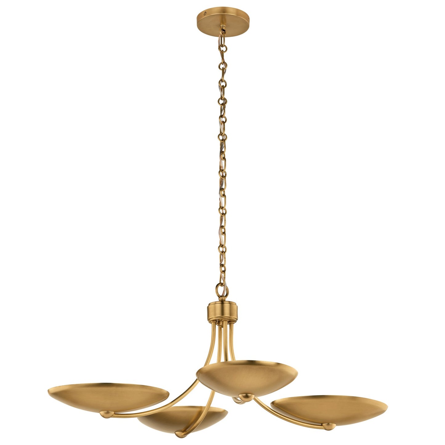 KICHLER 52854LBR Palmela Four Light Chandelier/Semi Flush