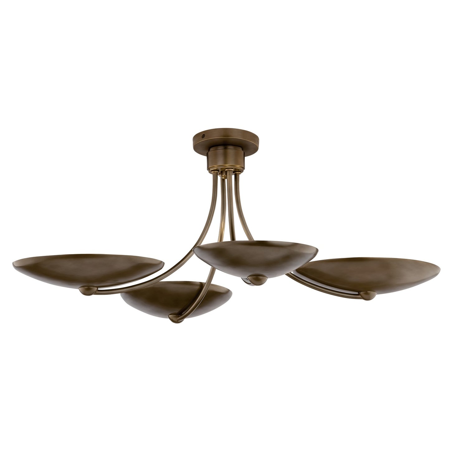 KICHLER 52854LBRLBZ Palmela Four Light Chandelier/Semi Flush