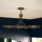 KICHLER 52854LBRLBZ Palmela Four Light Chandelier/Semi Flush