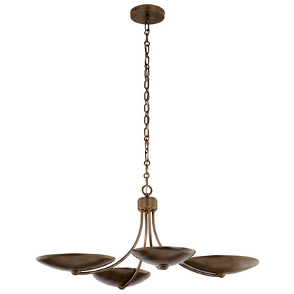 KICHLER 52854LBRLBZ Palmela Four Light Chandelier/Semi Flush