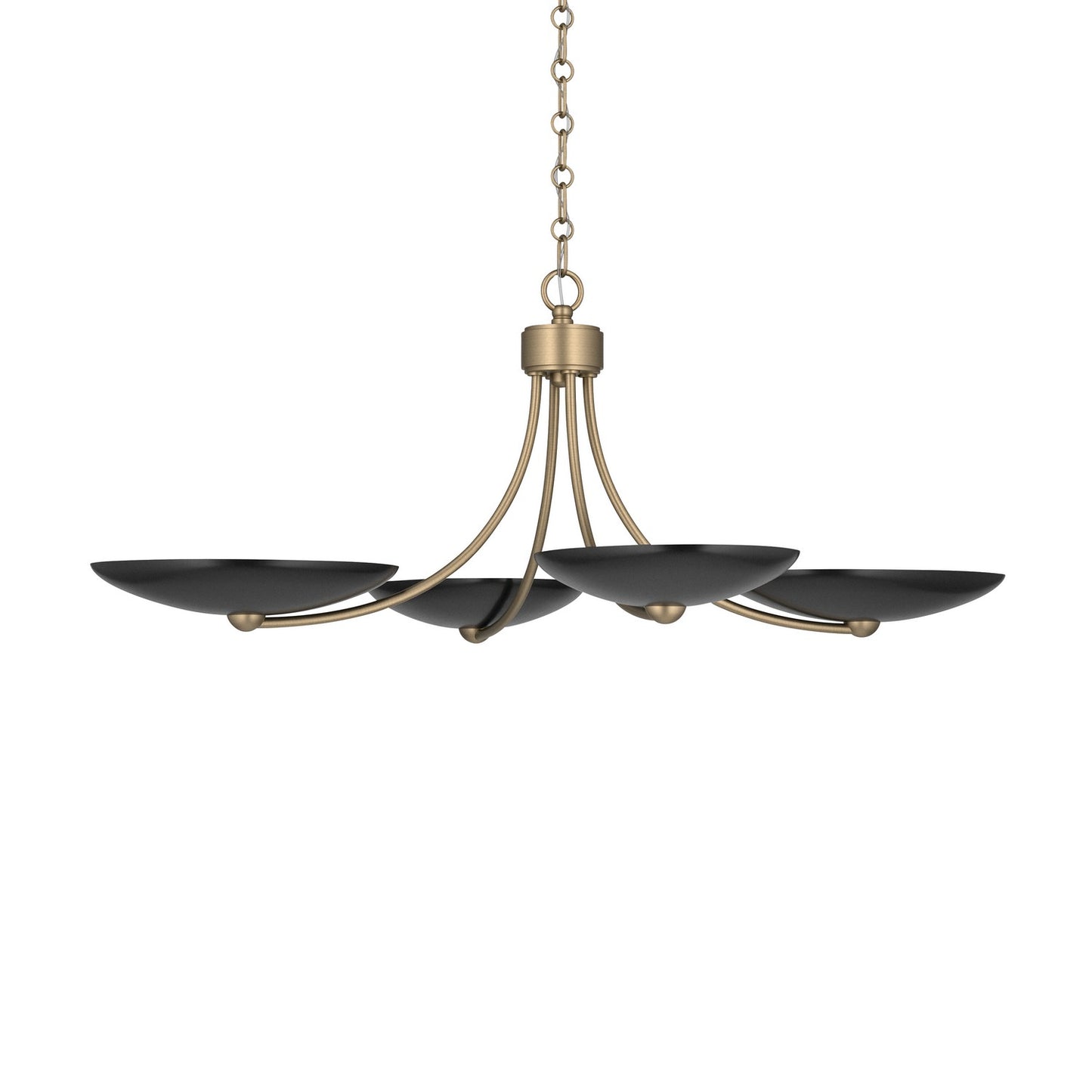 KICHLER 52854CPZBK Palmela Four Light Chandelier/Semi Flush