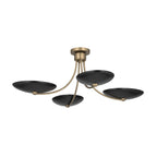 KICHLER 52854CPZBK Palmela Four Light Chandelier/Semi Flush