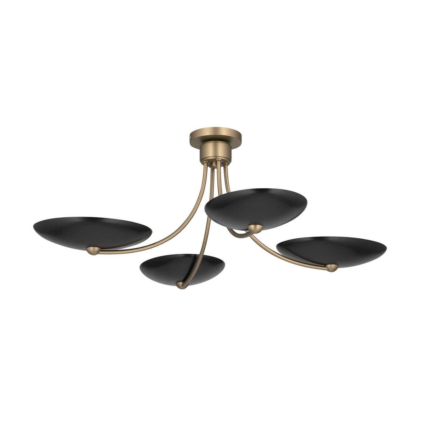 KICHLER 52854CPZBK Palmela Four Light Chandelier/Semi Flush