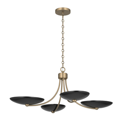 KICHLER 52854CPZBK Palmela Four Light Chandelier/Semi Flush