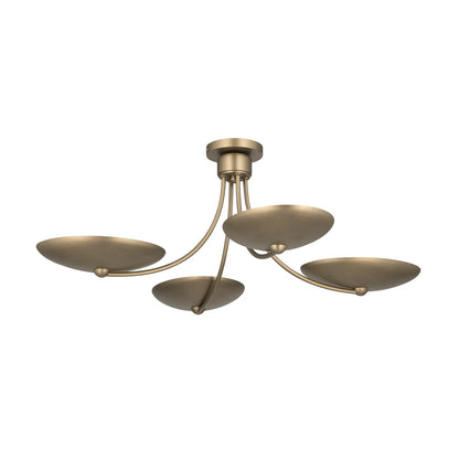 KICHLER 52854CPZ Palmela Four Light Chandelier/Semi Flush