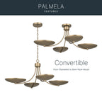 KICHLER 52854CPZ Palmela Four Light Chandelier/Semi Flush