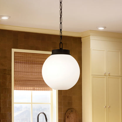 KICHLER 52867BK Andorra One Light Pendant