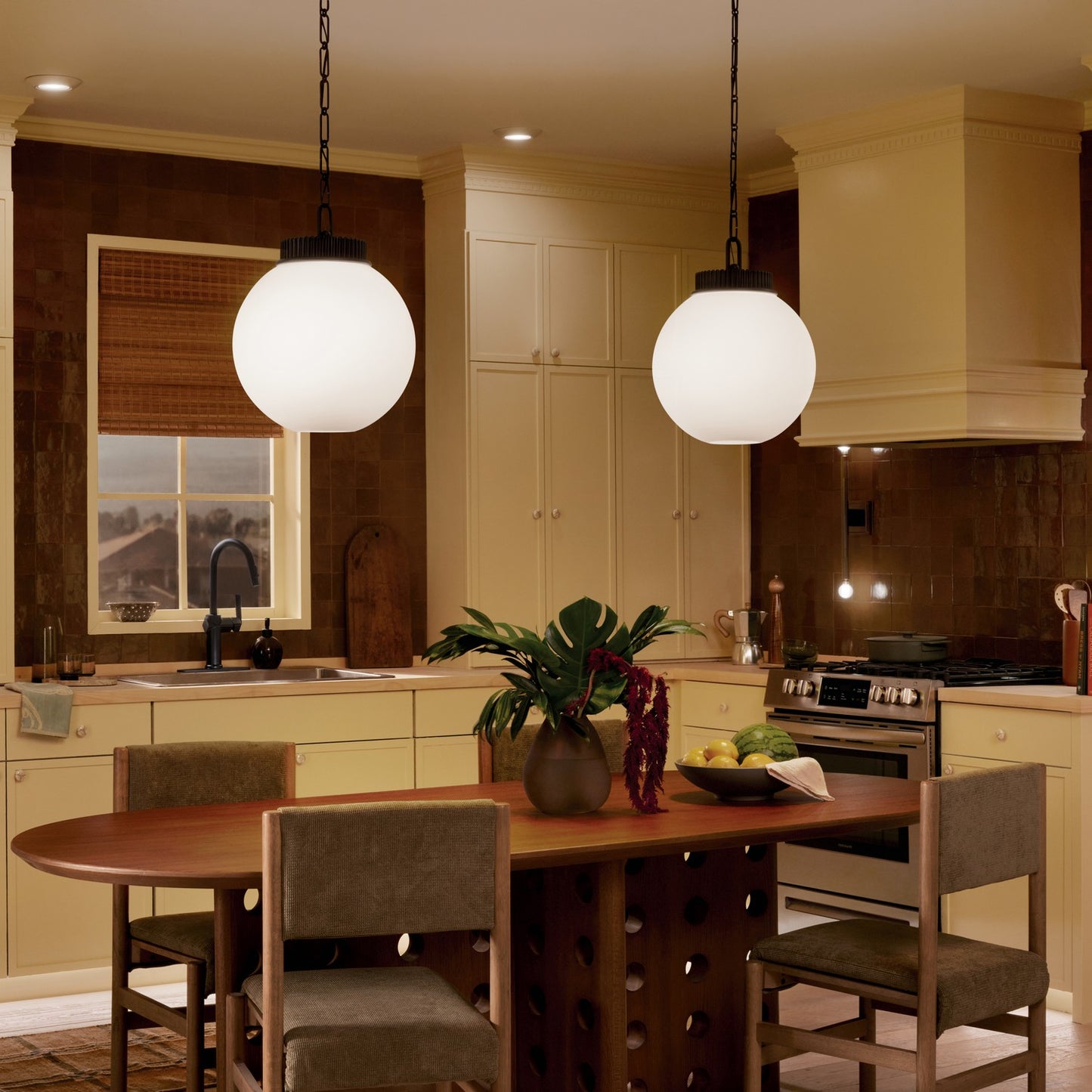 KICHLER 52867BK Andorra One Light Pendant