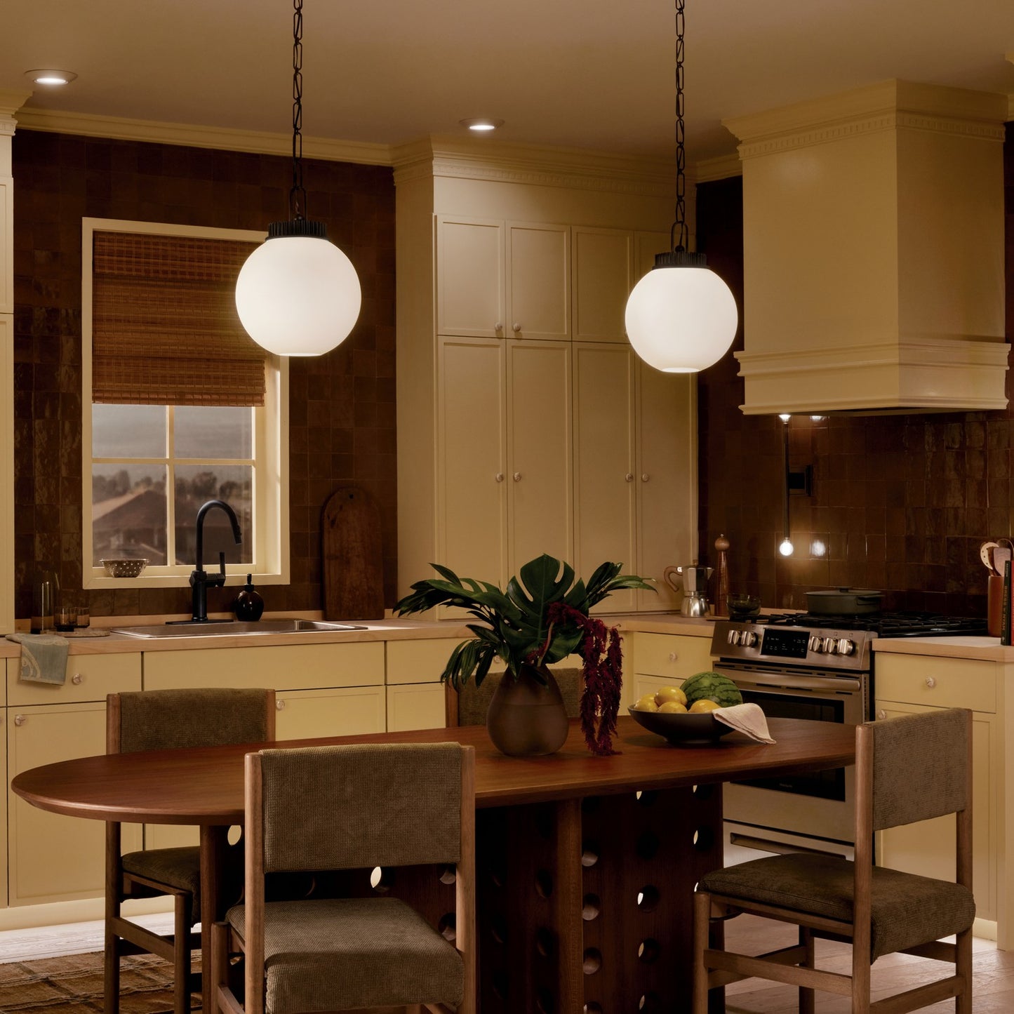 KICHLER 52866BK Andorra One Light Pendant