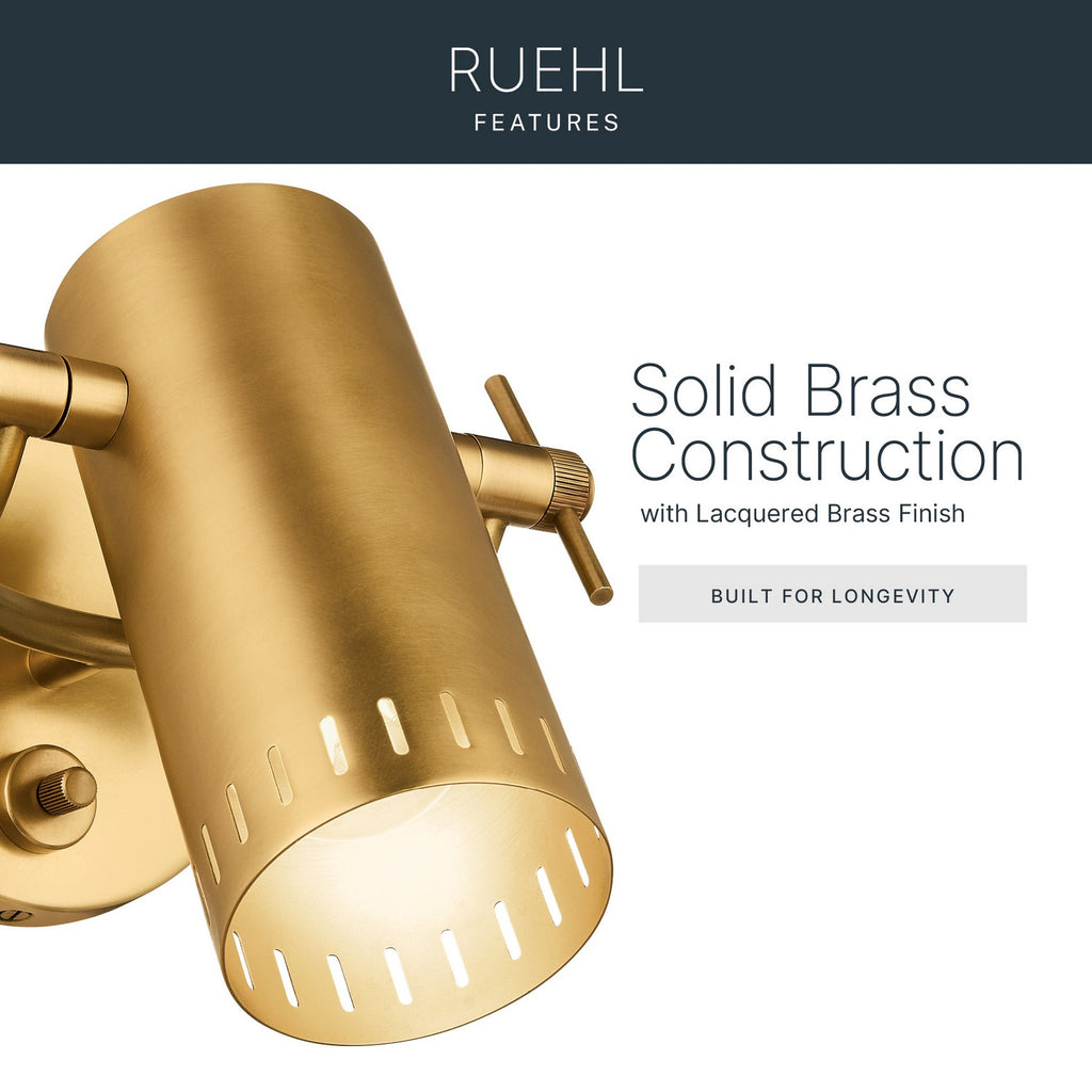 KICHLER 52840LBR Rhuel One Light Wall Sconce