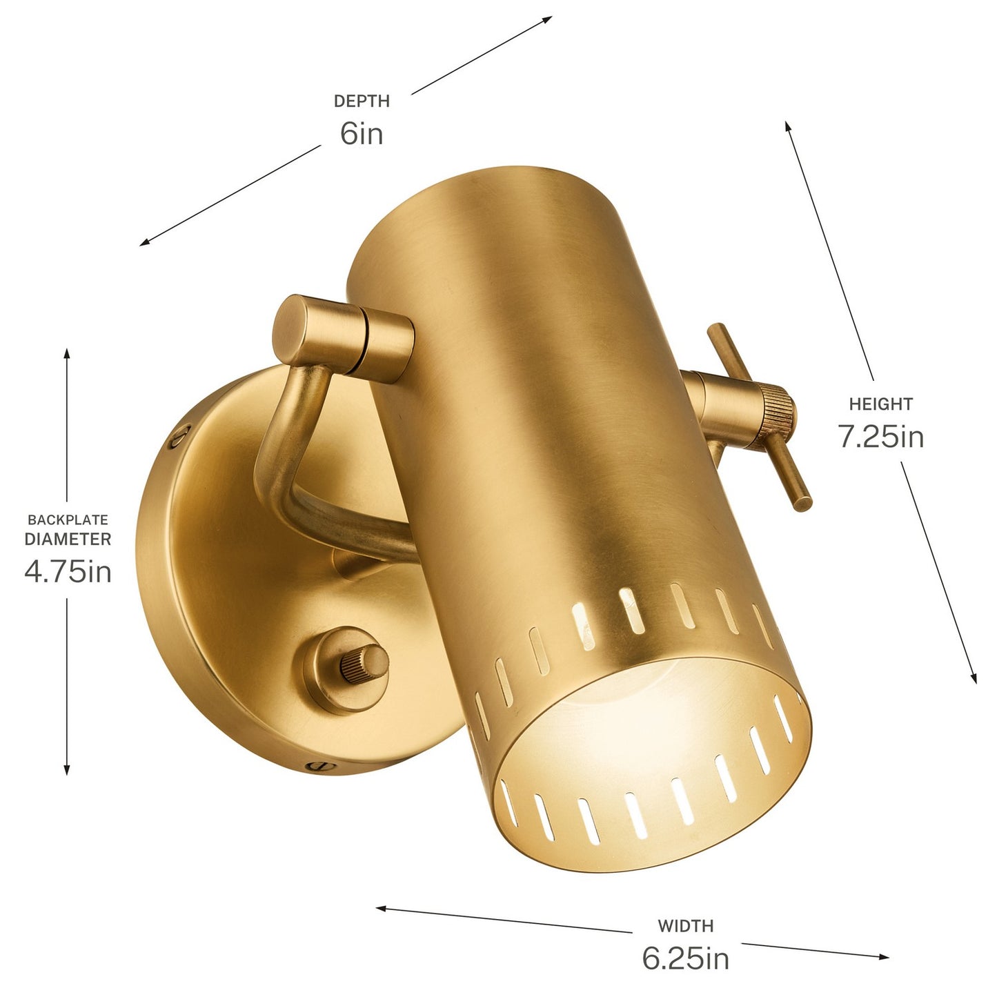 KICHLER 52840LBR Rhuel One Light Wall Sconce