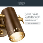 KICHLER 52840LBZ Rhuel One Light Wall Sconce