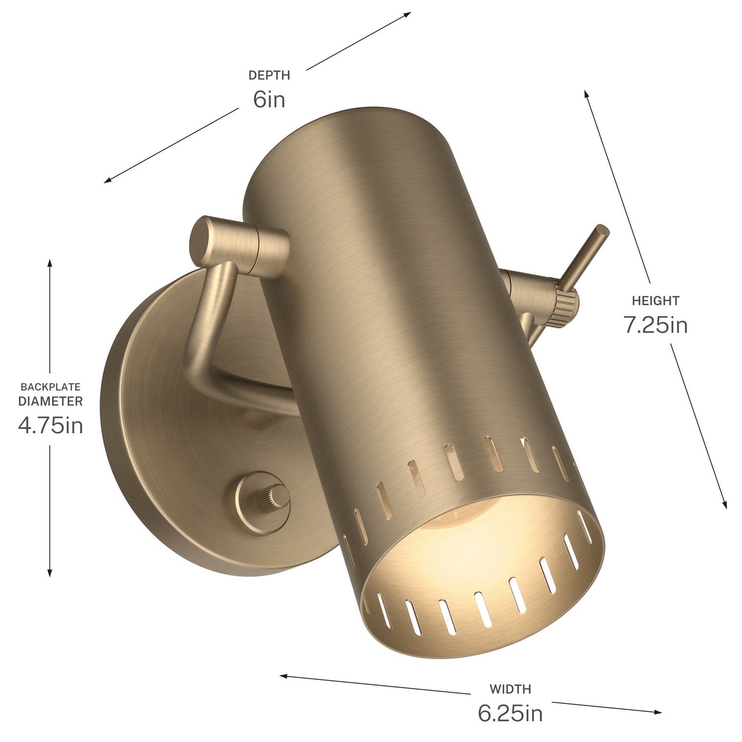 KICHLER 52840CPZ Rhuel One Light Wall Sconce