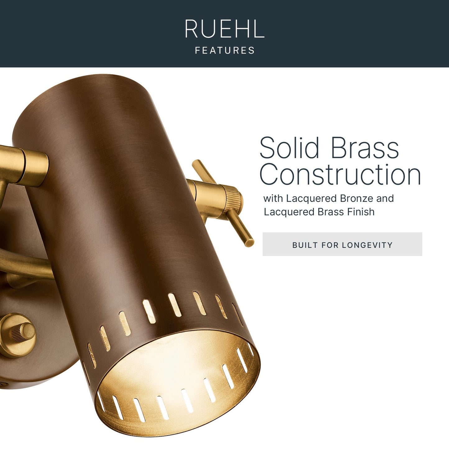 KICHLER 52841LBZ Rhuel One Light Wall Sconce