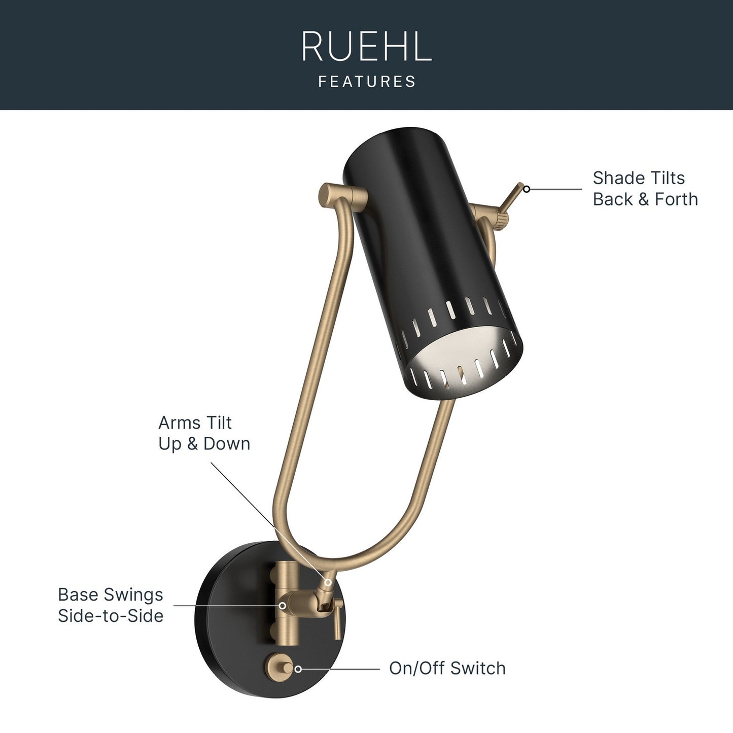 KICHLER 52841BK Rhuel One Light Wall Sconce