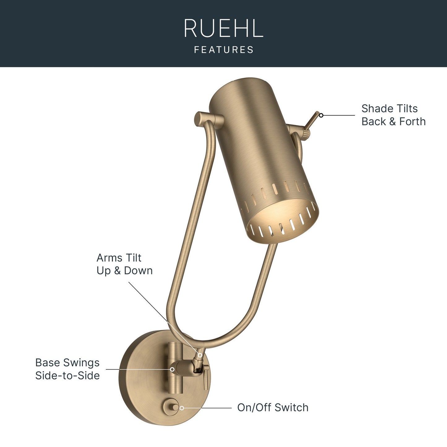 KICHLER 52841CPZ Rhuel One Light Wall Sconce