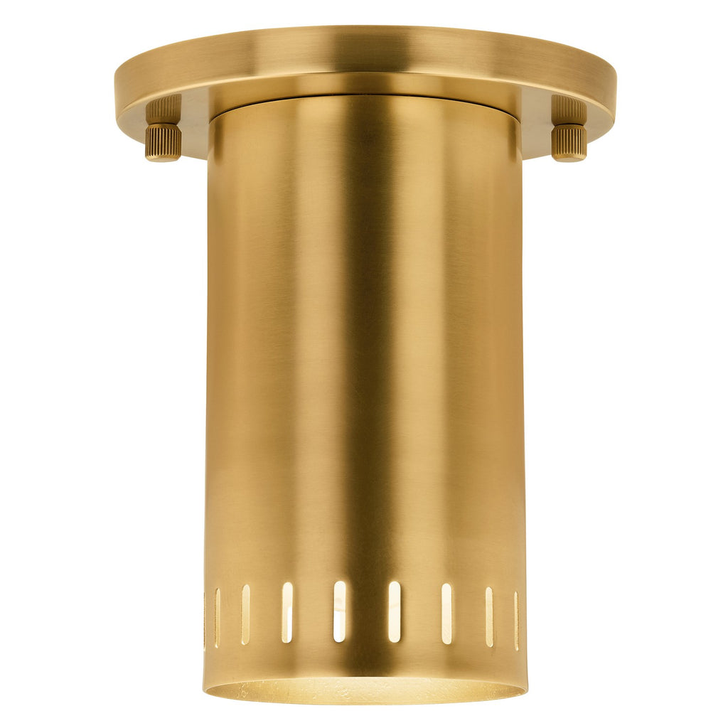 KICHLER 52842LBR Rhuel One Light Flush Mount
