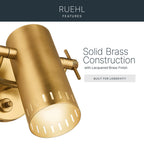 KICHLER 52842LBR Rhuel One Light Flush Mount