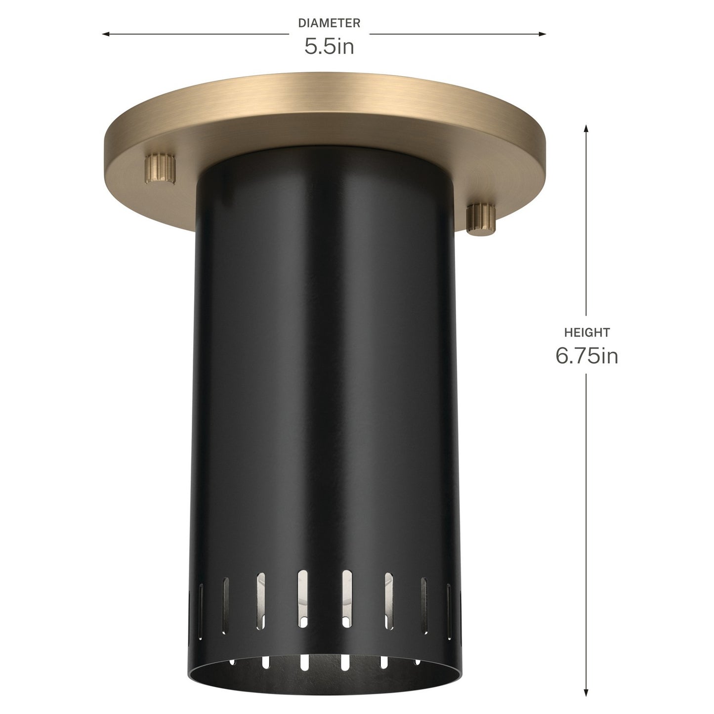 KICHLER 52842BK Rhuel One Light Flush Mount