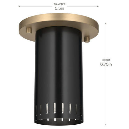 KICHLER 52842BK Rhuel One Light Flush Mount