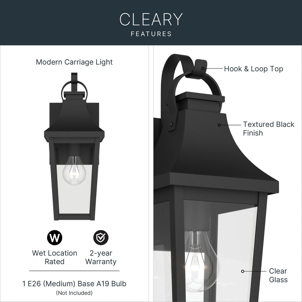 KICHLER 59193BKT Cleary One Light Outdoor Wall Mount