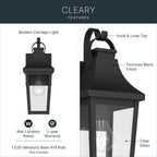 KICHLER 59193BKT Cleary One Light Outdoor Wall Mount