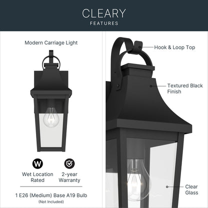 KICHLER 59193BKT Cleary One Light Outdoor Wall Mount