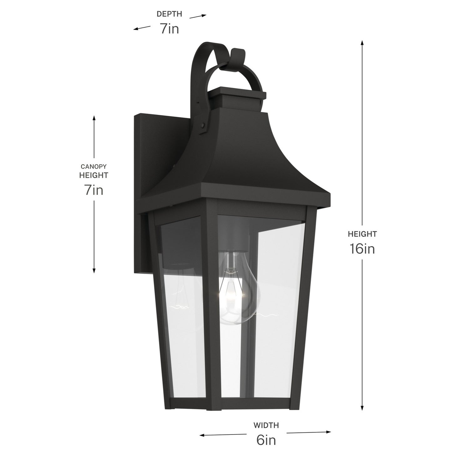 KICHLER 59193BKT Cleary One Light Outdoor Wall Mount