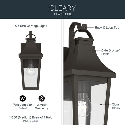 KICHLER 59193OZ Cleary One Light Outdoor Wall Mount