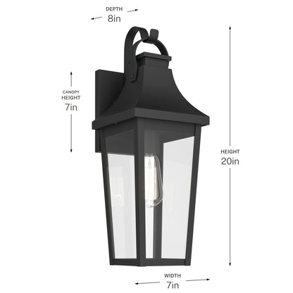 KICHLER 59194BKT Cleary One Light Outdoor Wall Mount