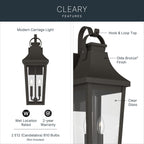 KICHLER 59195OZ Cleary Two Light Outdoor Wall Mount