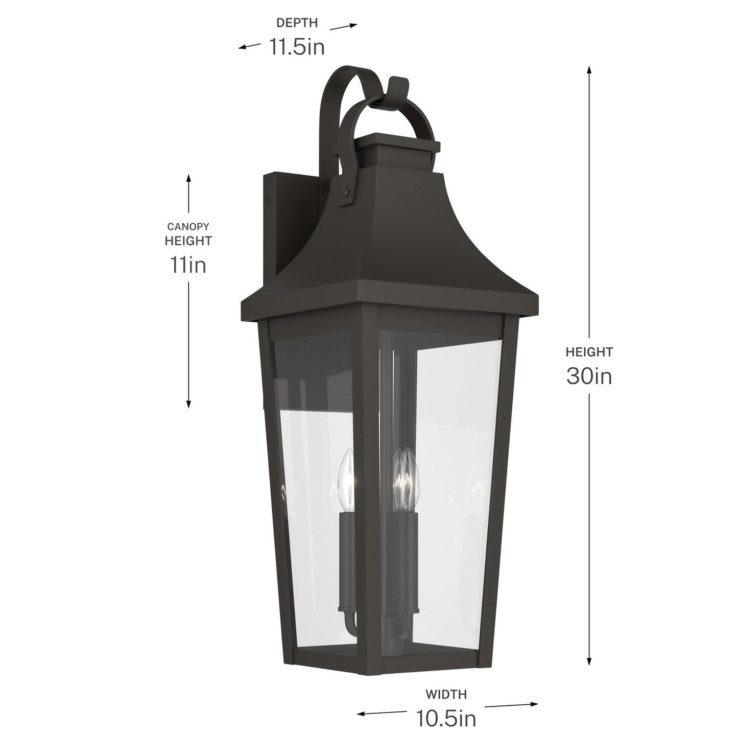 KICHLER 59196OZ Cleary Three Light Outdoor Wall Mount