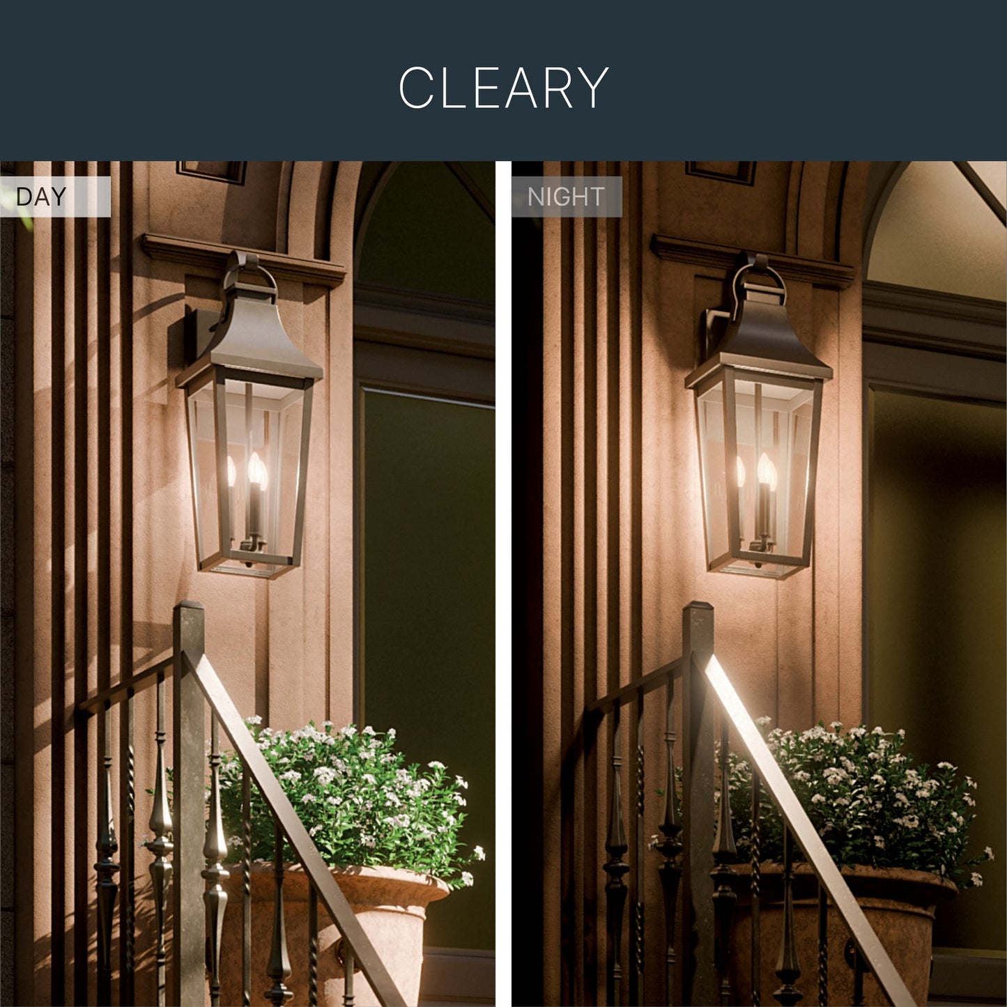 KICHLER 59196OZ Cleary Three Light Outdoor Wall Mount