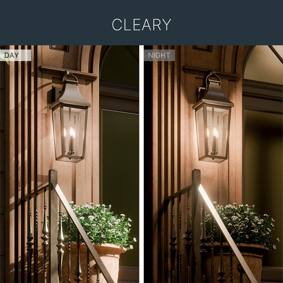 KICHLER 59196OZ Cleary Three Light Outdoor Wall Mount